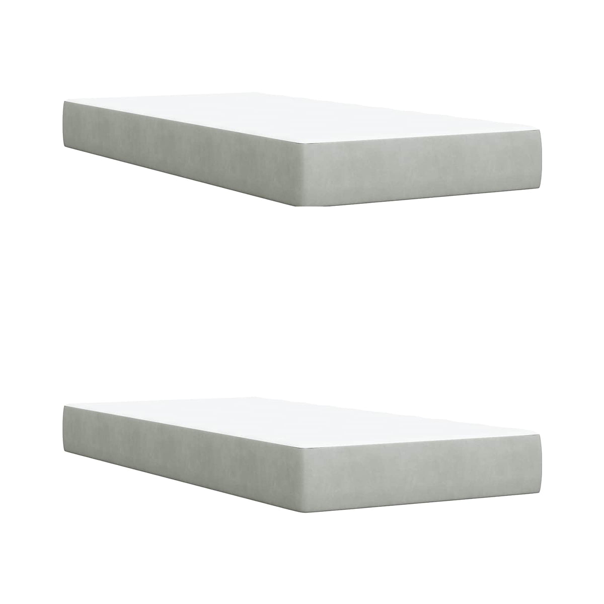 Letto Ottomano con Materasso e LED Grigio Chiaro 200 x 200 cm | homemem39
