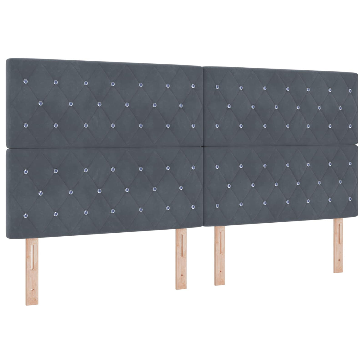 Letto Ottomano con Materasso e LED Grigio Scuro 200 x 200 cm | homemem39