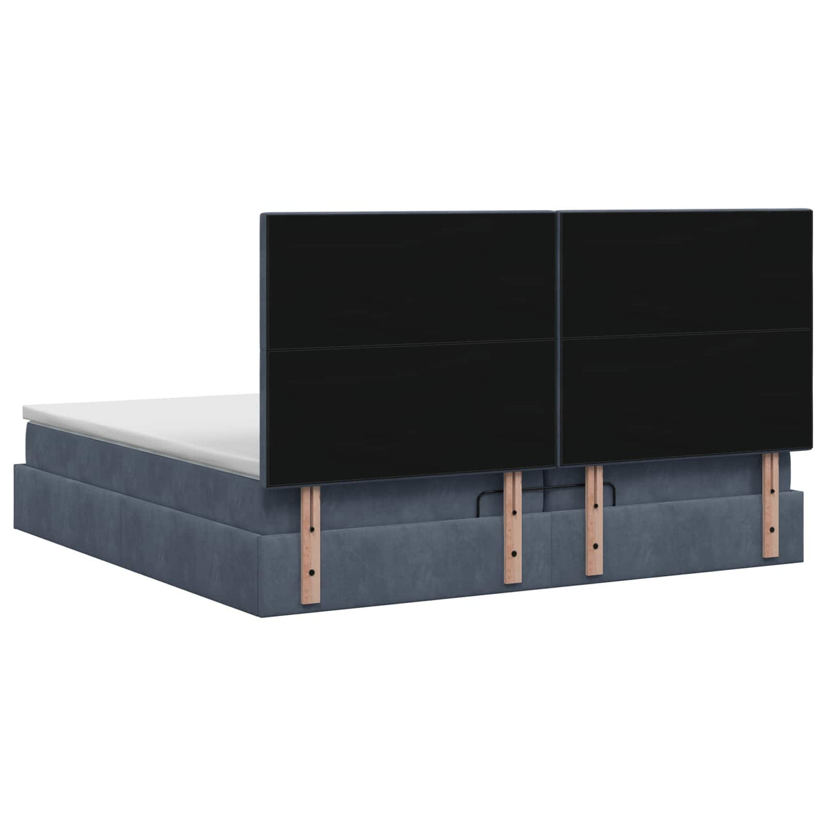 Letto Ottomano con Materasso e LED Grigio Scuro 200 x 200 cm | homemem39