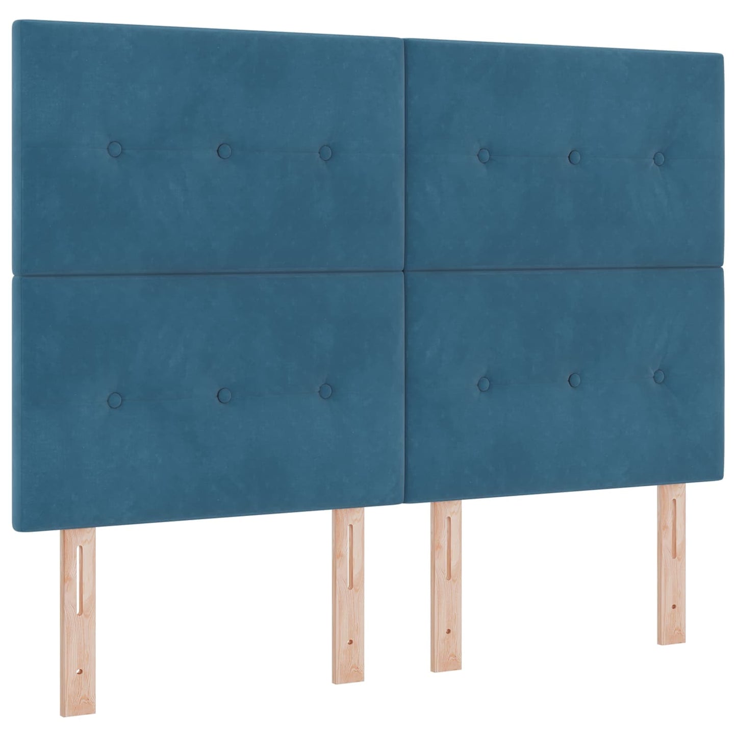 Letto Ottomano con Materasso e LED Blu scuro 140 x 190 cm