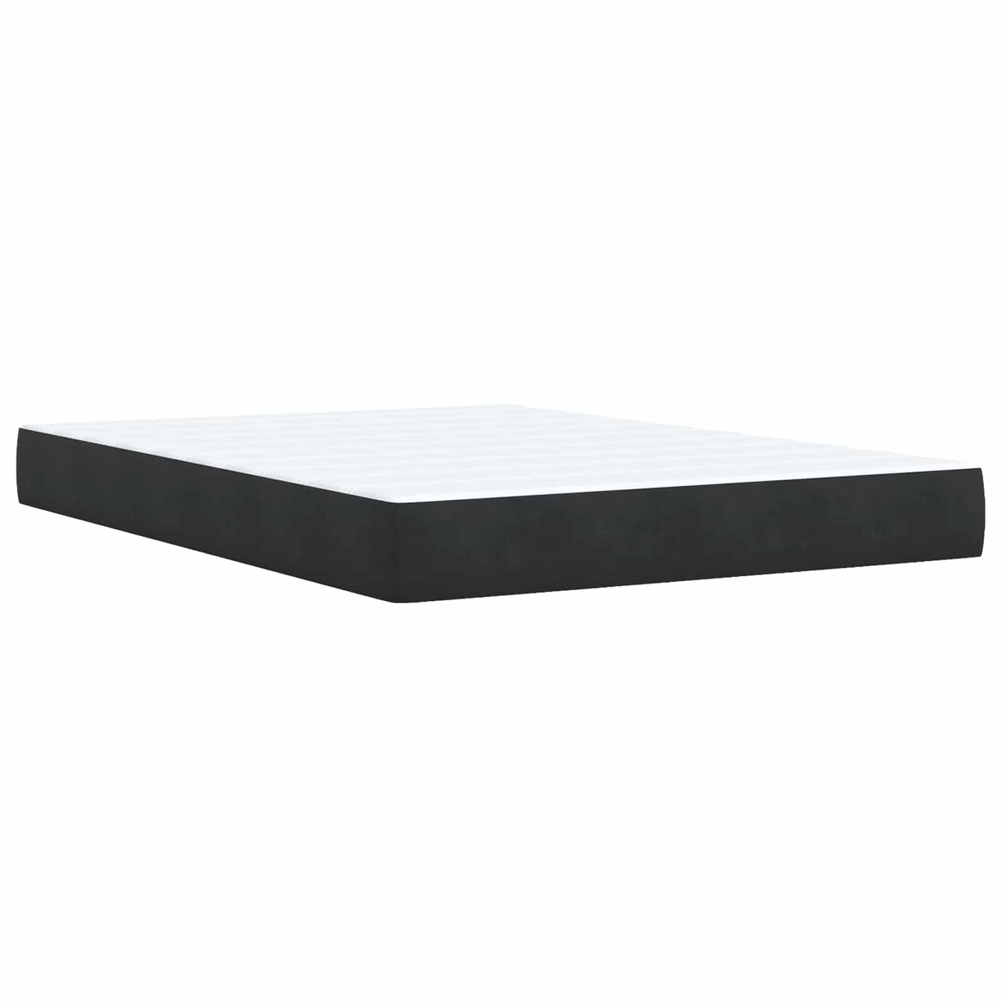 Letto Ottomano con Materasso e LED Nero 140 x 200 cm Velluto