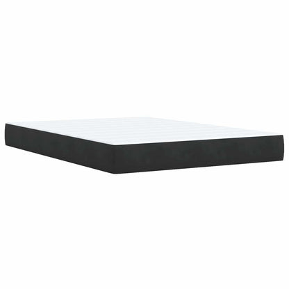 Letto Ottomano con Materasso e LED Nero 140 x 200 cm Velluto