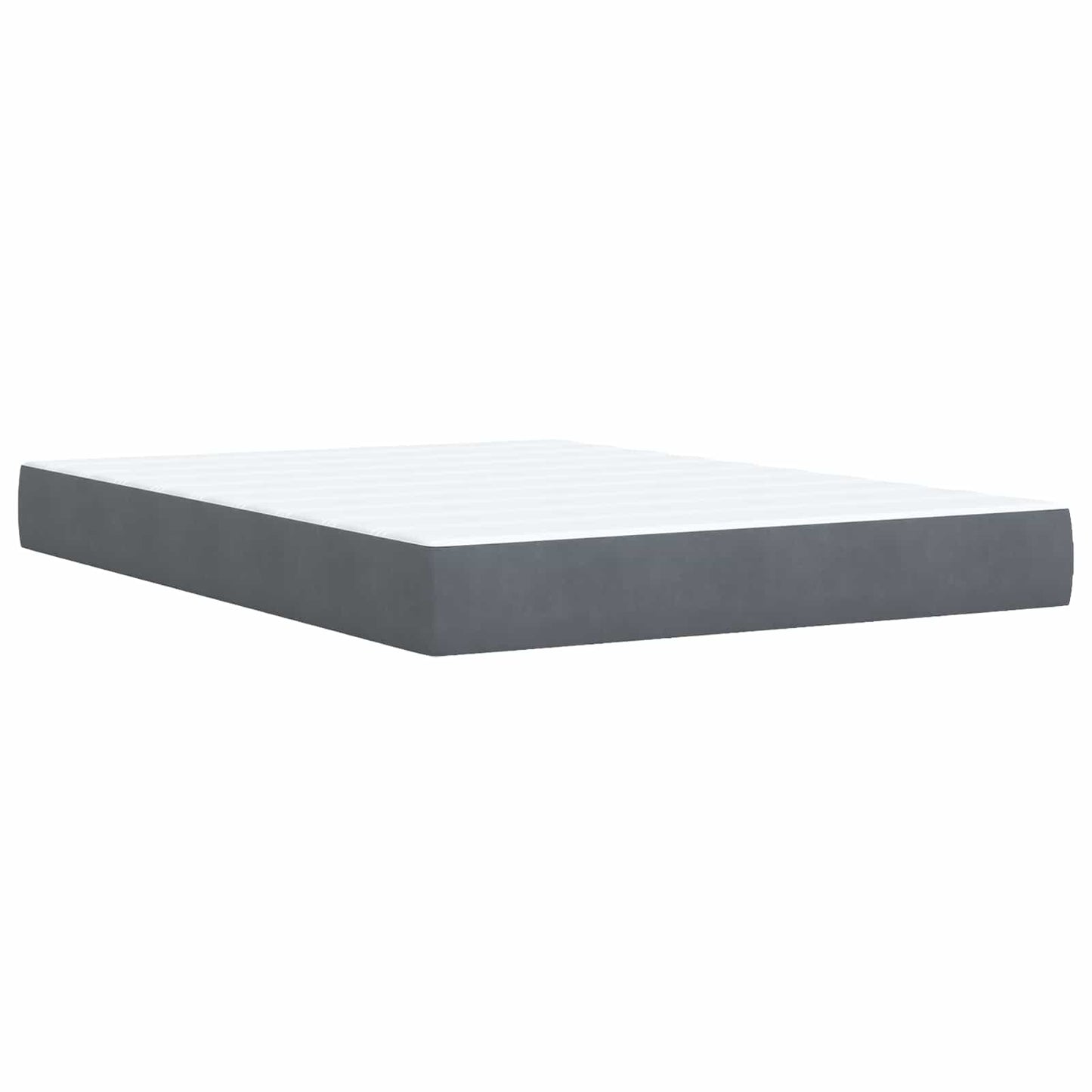 Letto Ottomano con Materasso e LED Grigio Scuro 160 x 200 cm