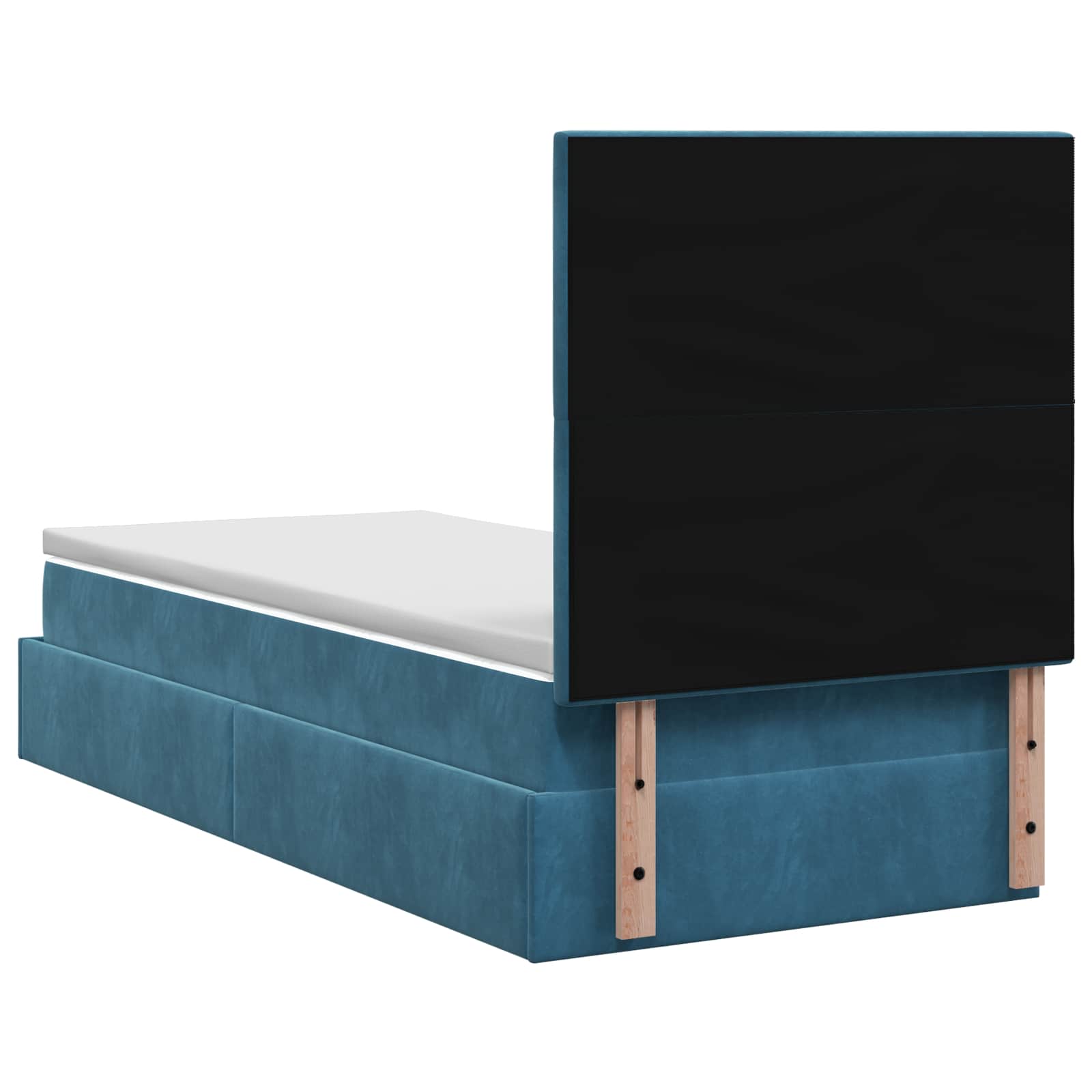 Letto Ottomano con Materasso e LED Blu scuro 80 x 200 cm | homemem39