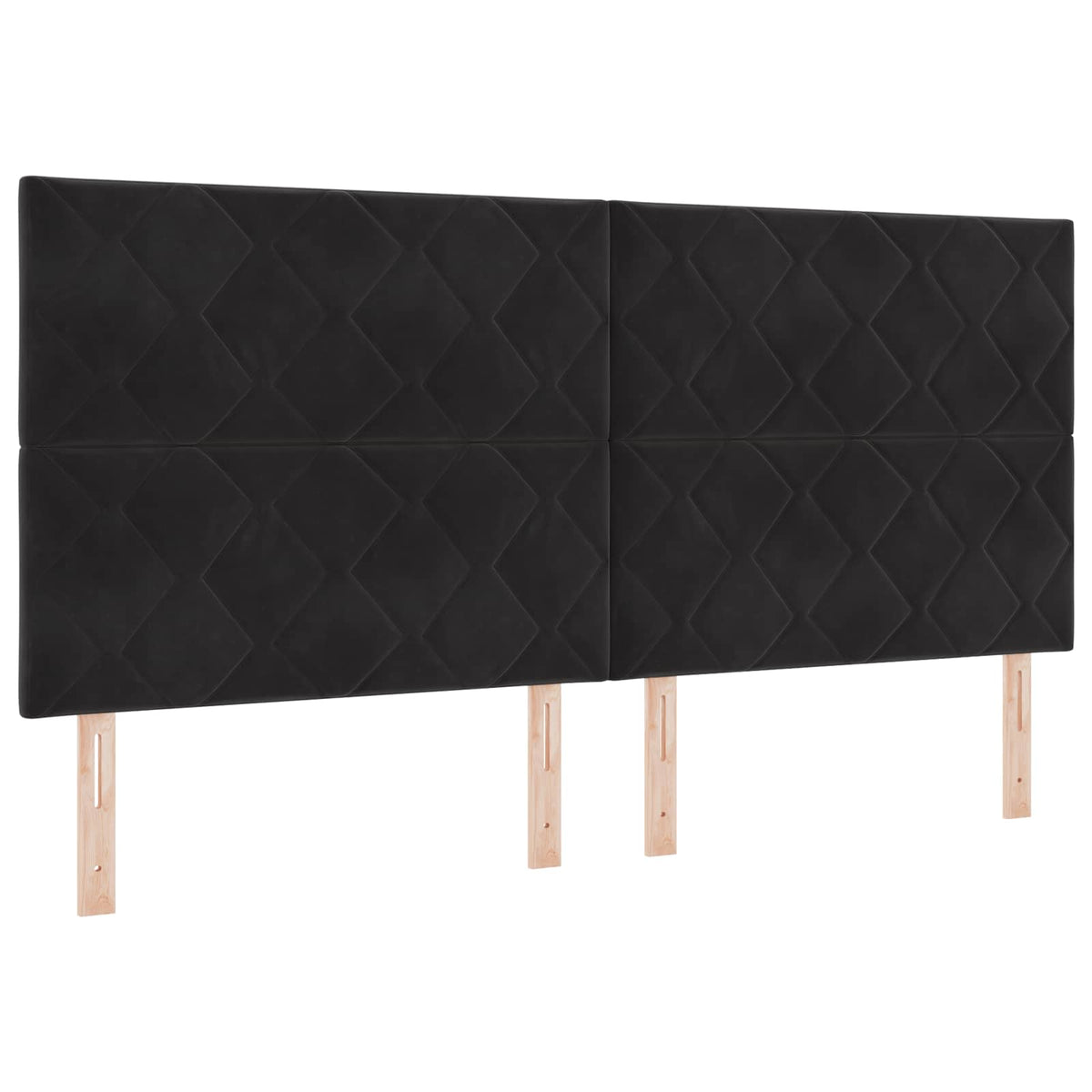 Letto Ottomano con Materasso e LED Nero 200 x 200 cm Velluto