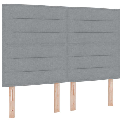 Letto Ottomano con Materasso e LED Grigio Chiaro 160 x 200 cm