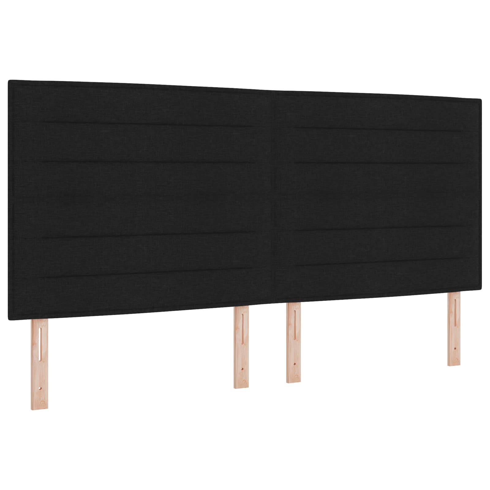 Letto Ottomano con Materasso e LED Nero 200 x 200 cm Tessuto | homemem39