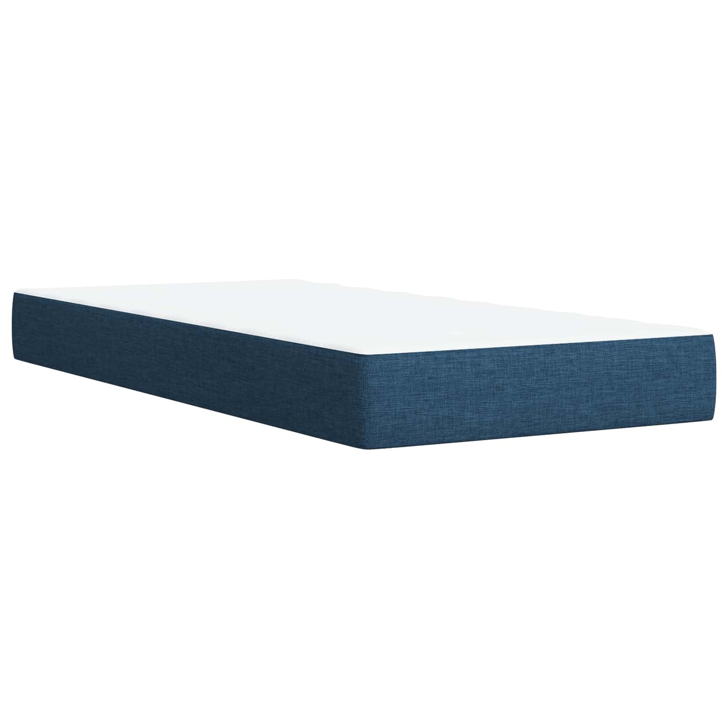Letto Ottomano con Materasso e LED Blu 160 x 200 cm Tessuto