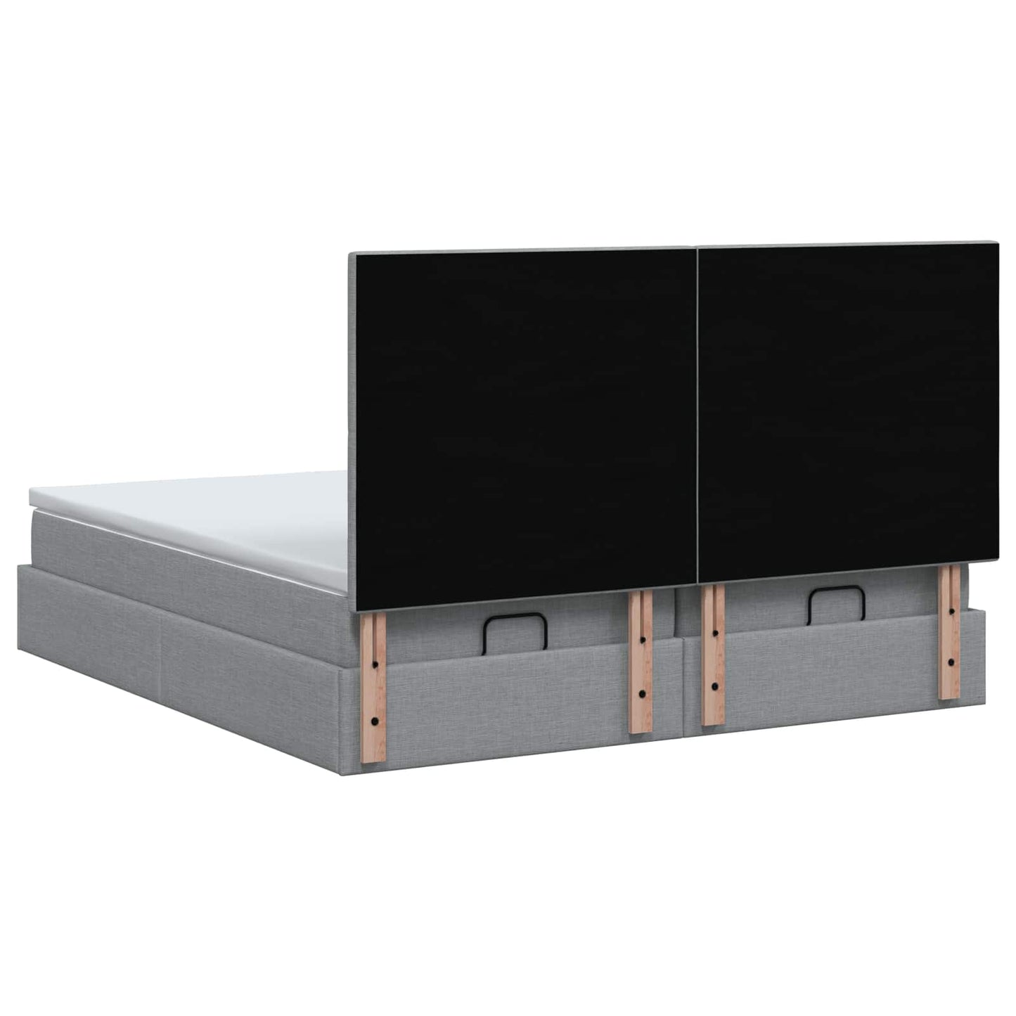 Letto Ottomano con Materasso e LED Grigio Chiaro 180 x 200 cm - homemem39