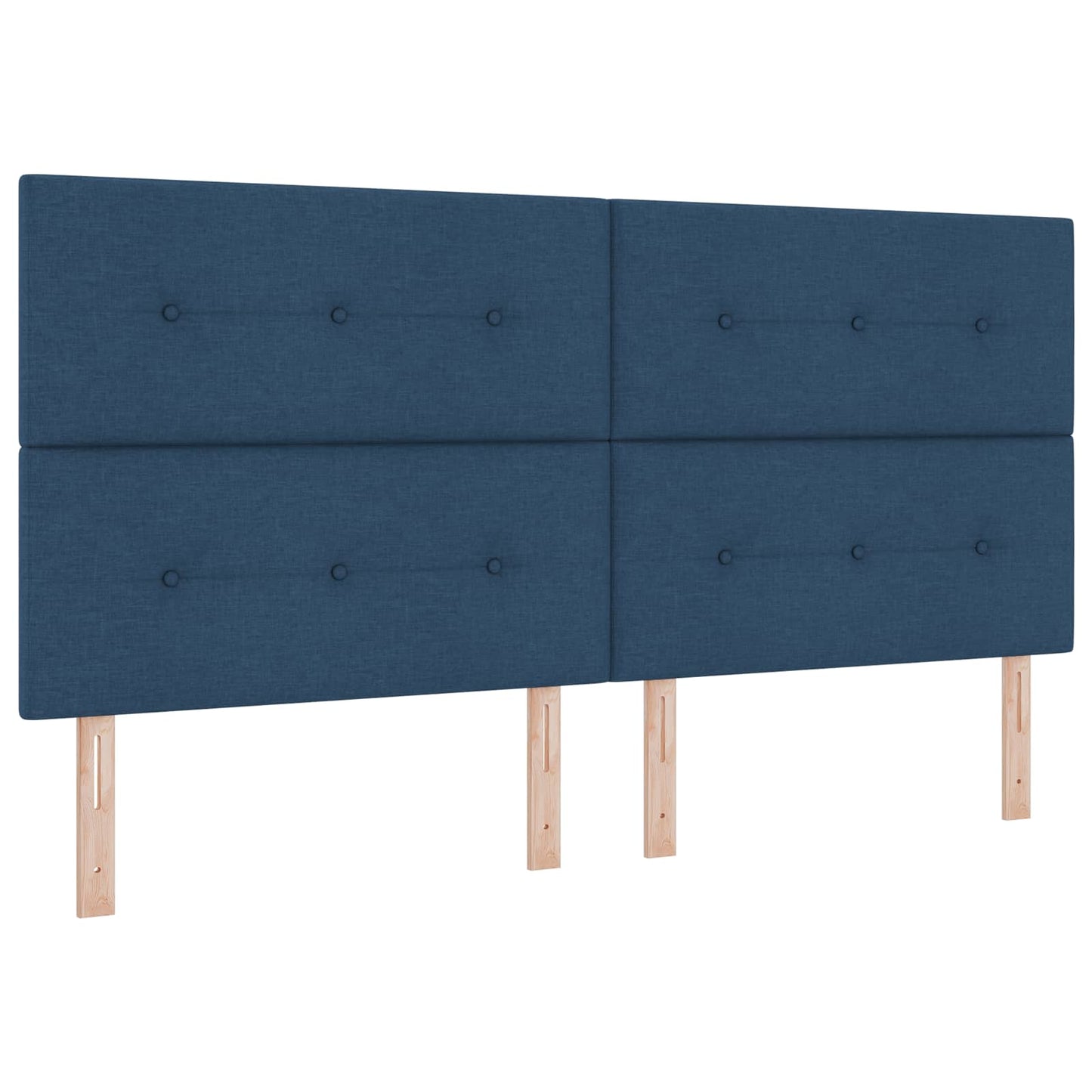 Letto Ottomano con Materasso e LED Blu 200 x 200 cm Tessuto