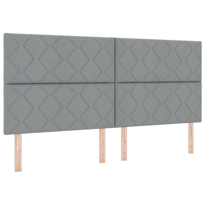 Letto Ottomano con Materasso e LED Grigio Chiaro 200 x 200 cm - homemem39