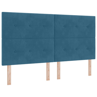 Letto Ottomano con Materasso e LED Blu scuro 180 x 200 cm