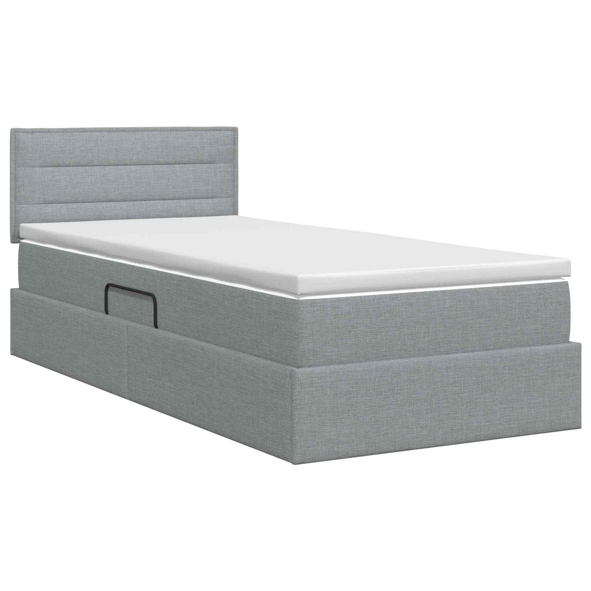 Letto con contenitore e materasso Grigio Chiaro 90 x 200 cm | homemem39