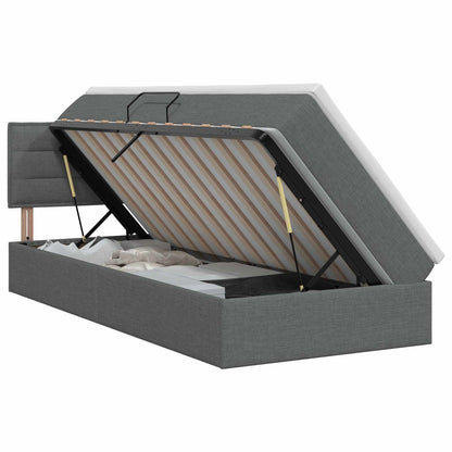 Letto con contenitore e materasso Grigio Scuro 90 x 200 cm | homemem39