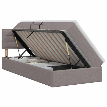 Letto con contenitore e materasso Tortora 90 x 200 cm Velluto | homemem39