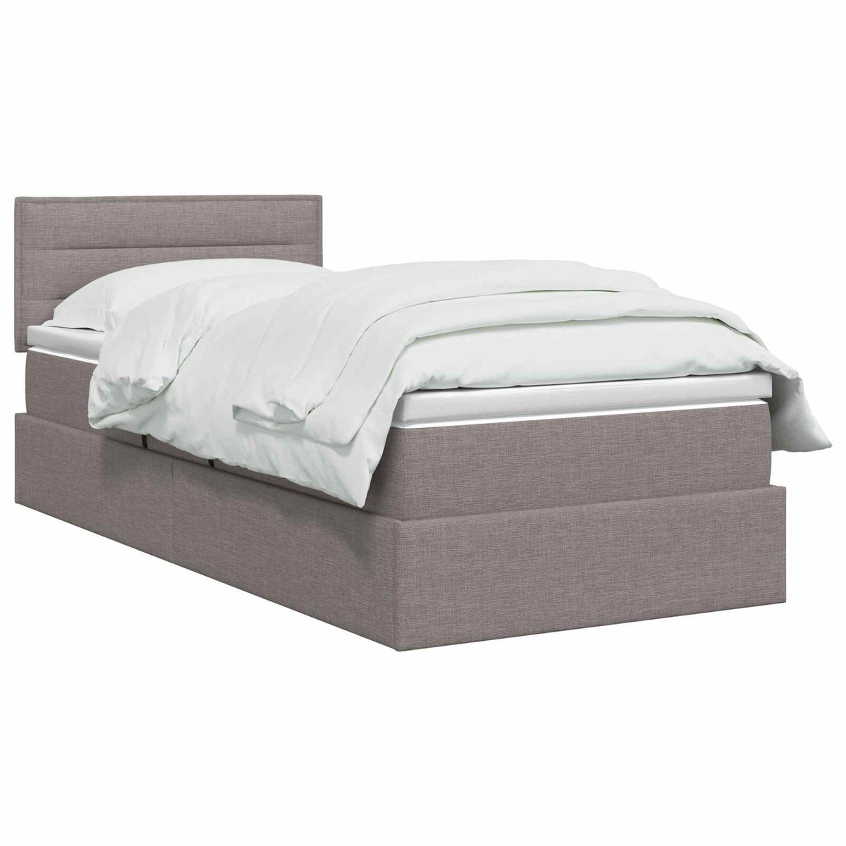 Letto con contenitore e materasso Tortora 90 x 200 cm Velluto | homemem39