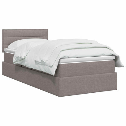 Letto con contenitore e materasso Tortora 90 x 200 cm Velluto | homemem39