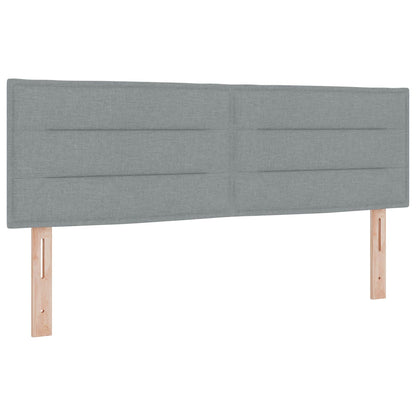 Letto con contenitore e materasso Grigio Chiaro 140 x 190 cm
