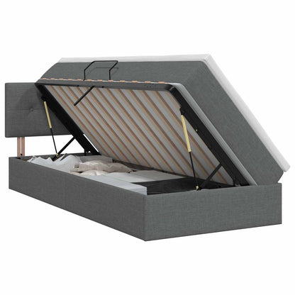Letto con contenitore e materasso Grigio Scuro 90 x 200 cm | homemem39