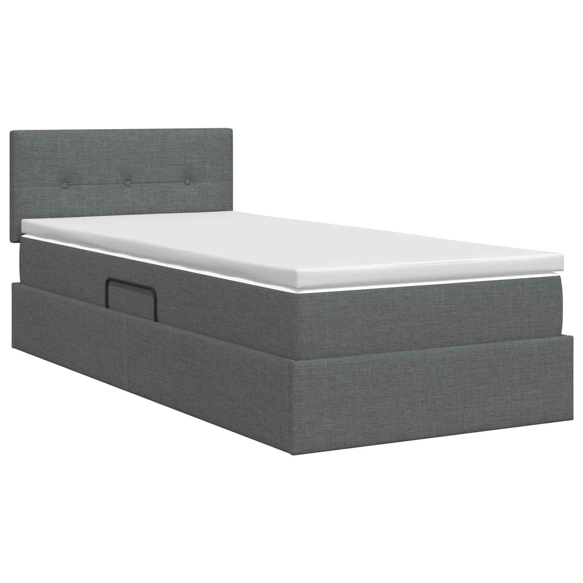 Letto con contenitore e materasso Grigio Scuro 90 x 200 cm | homemem39