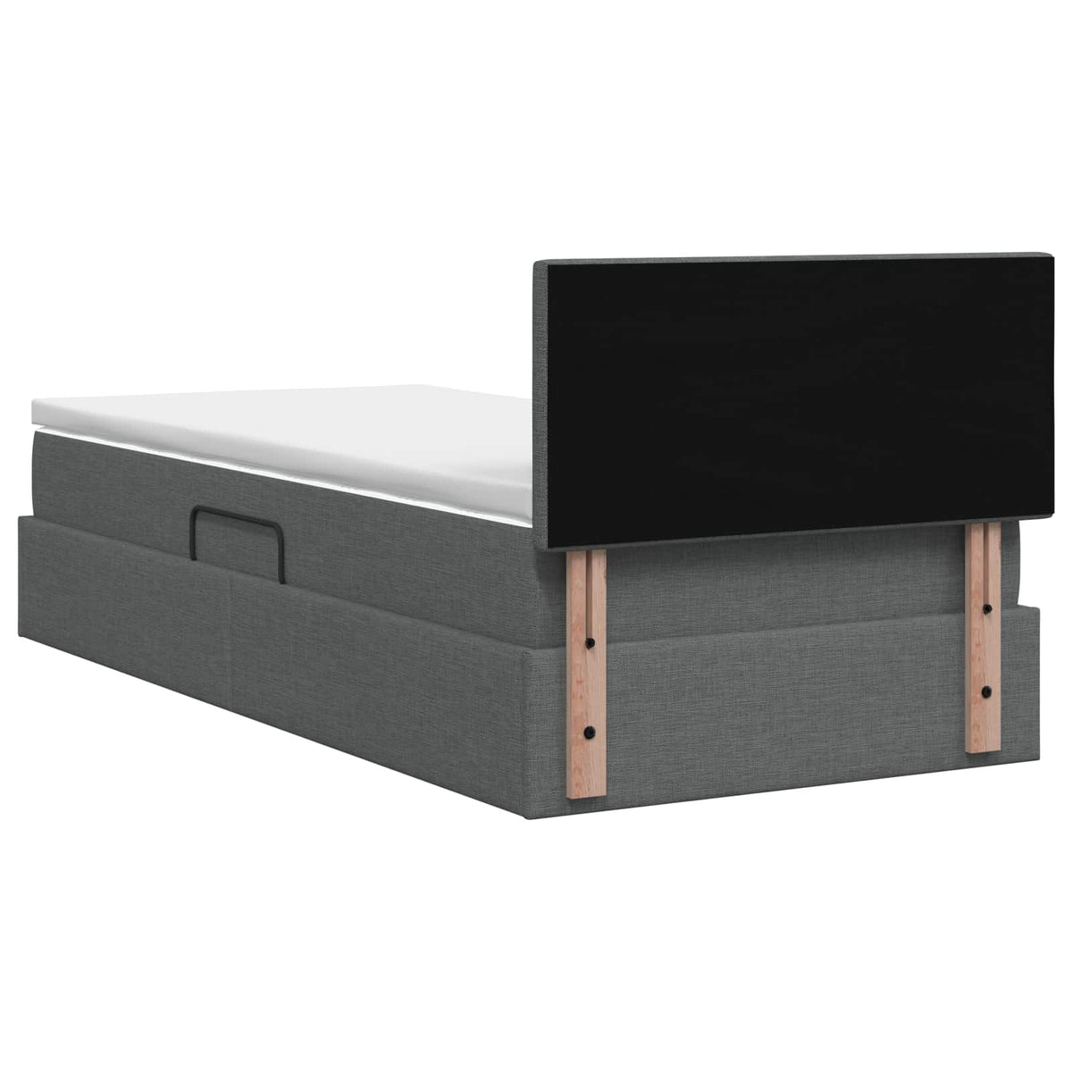 Letto con contenitore e materasso Grigio Scuro 90 x 200 cm | homemem39