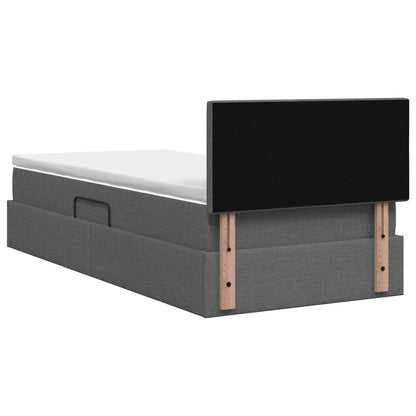 Letto con contenitore e materasso Grigio Scuro 90 x 200 cm | homemem39