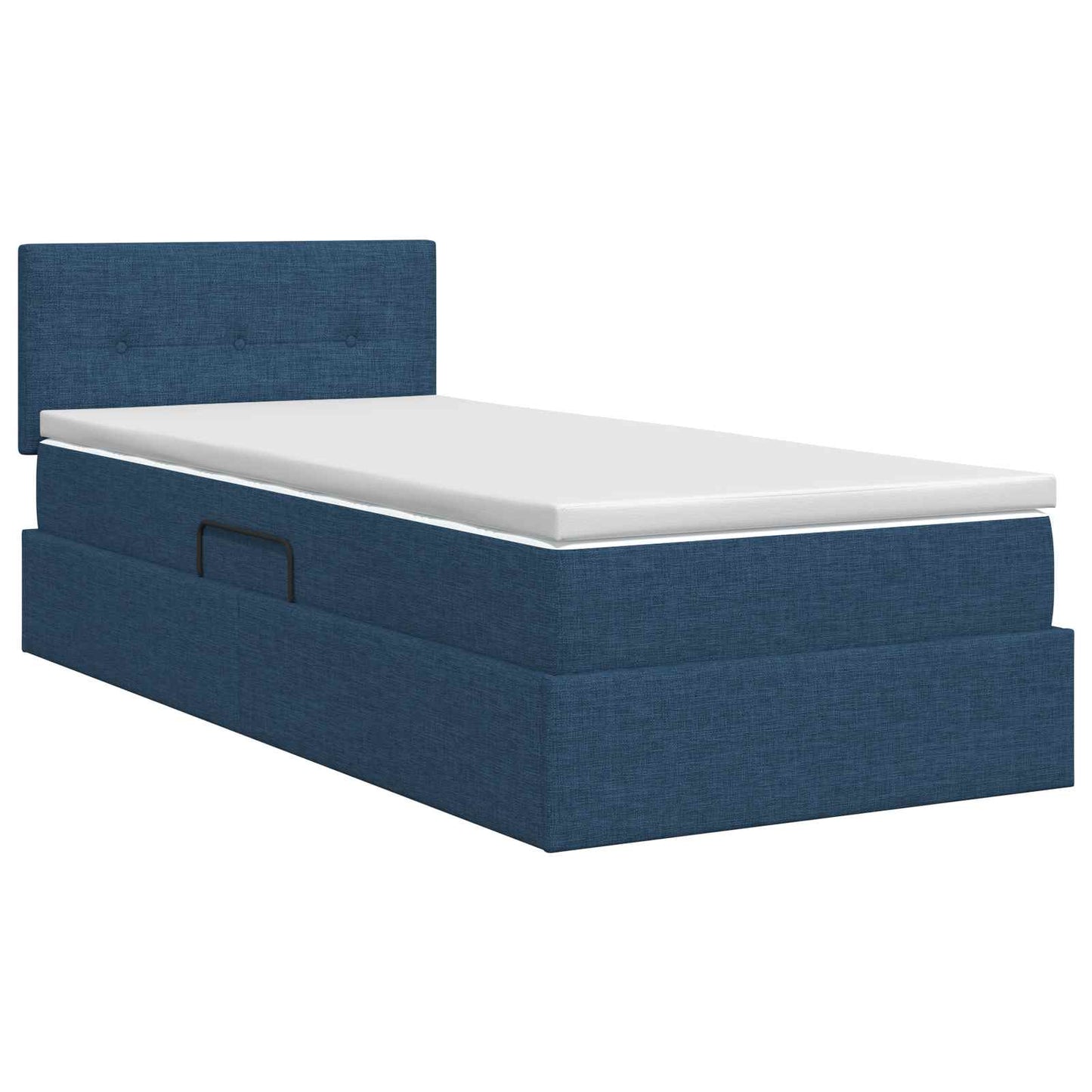 Letto con contenitore e materasso Blu 100 x 200 cm Velluto | homemem39