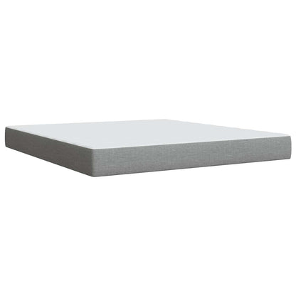 Letto con contenitore e materasso Grigio Chiaro 140 x 190 cm