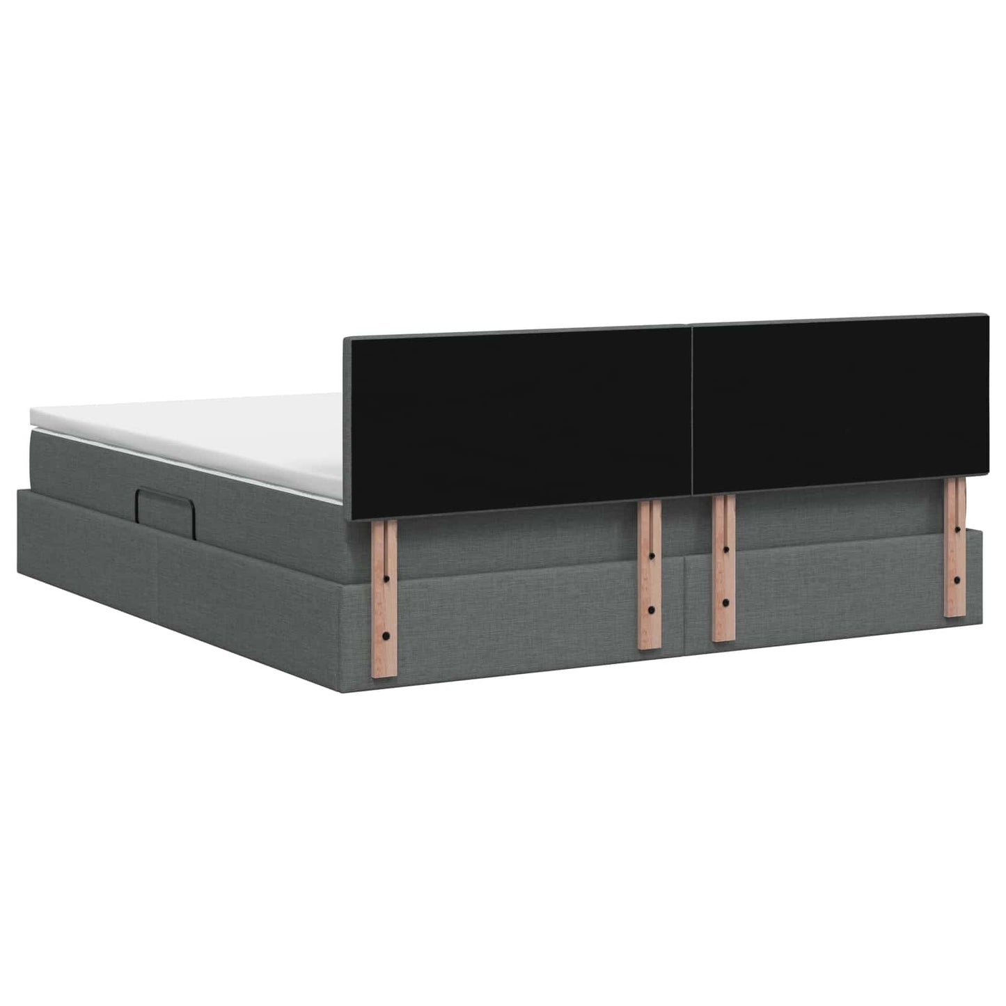 Letto con contenitore e materasso Grigio Scuro 180 x 200 cm | homemem39