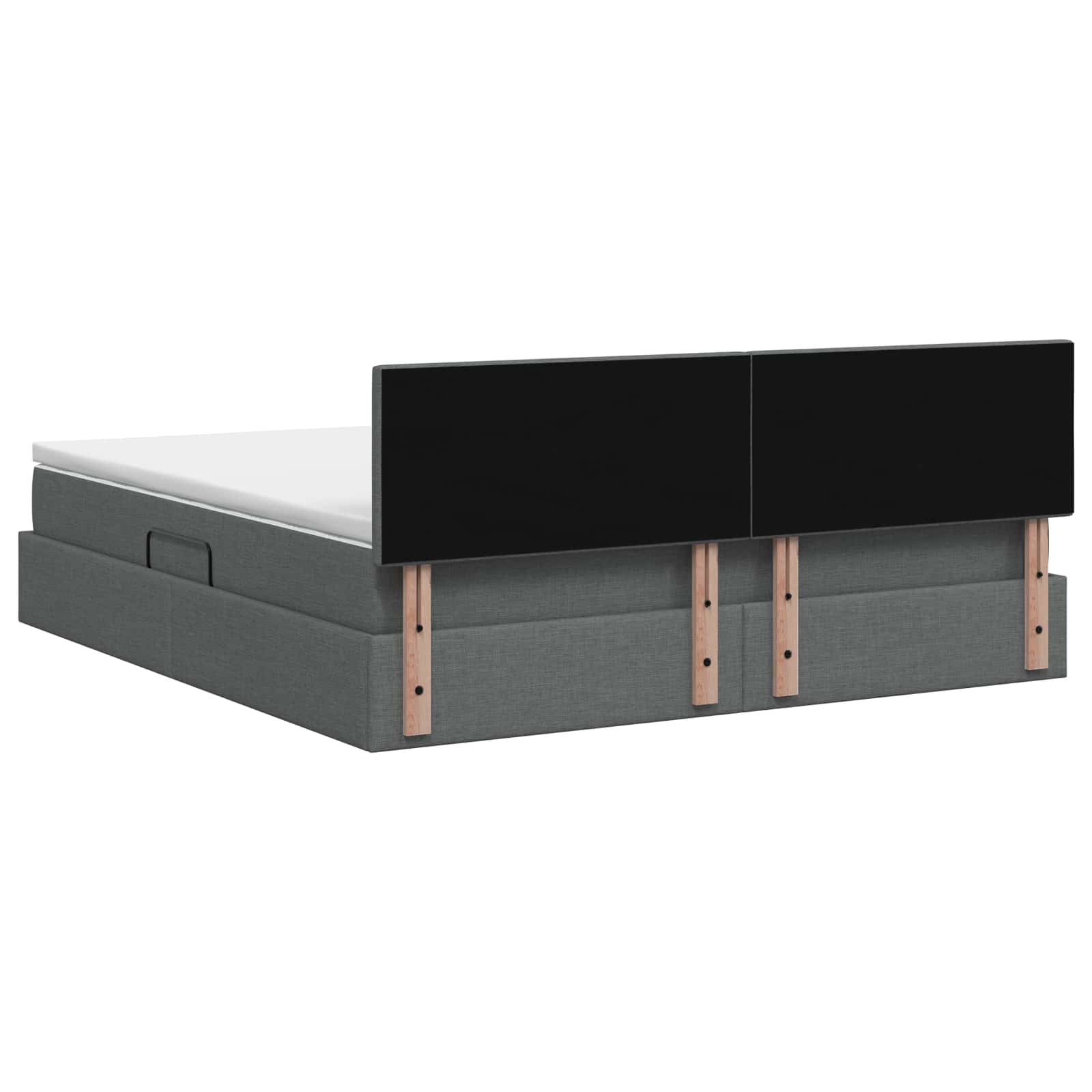 Letto con contenitore e materasso Grigio Scuro 180 x 200 cm | homemem39