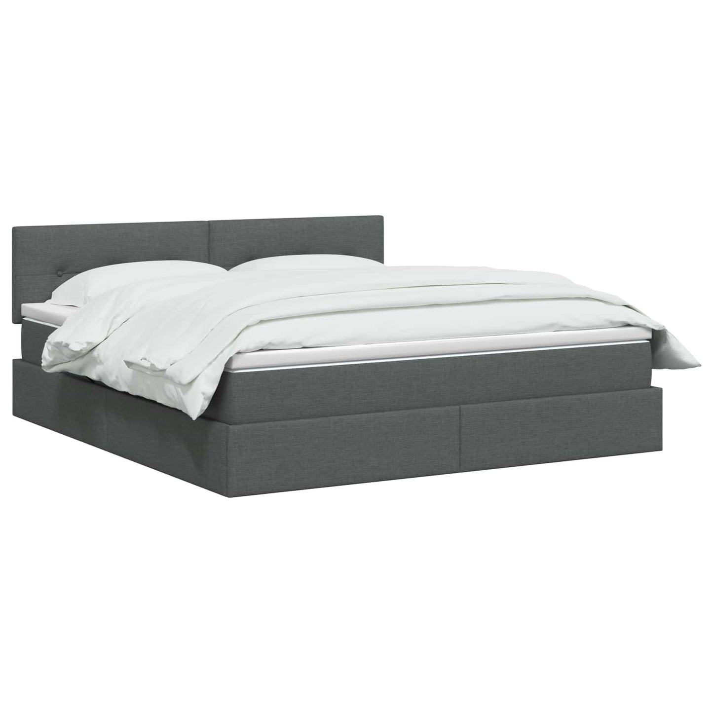 Letto con contenitore e materasso Grigio Scuro 180 x 200 cm | homemem39