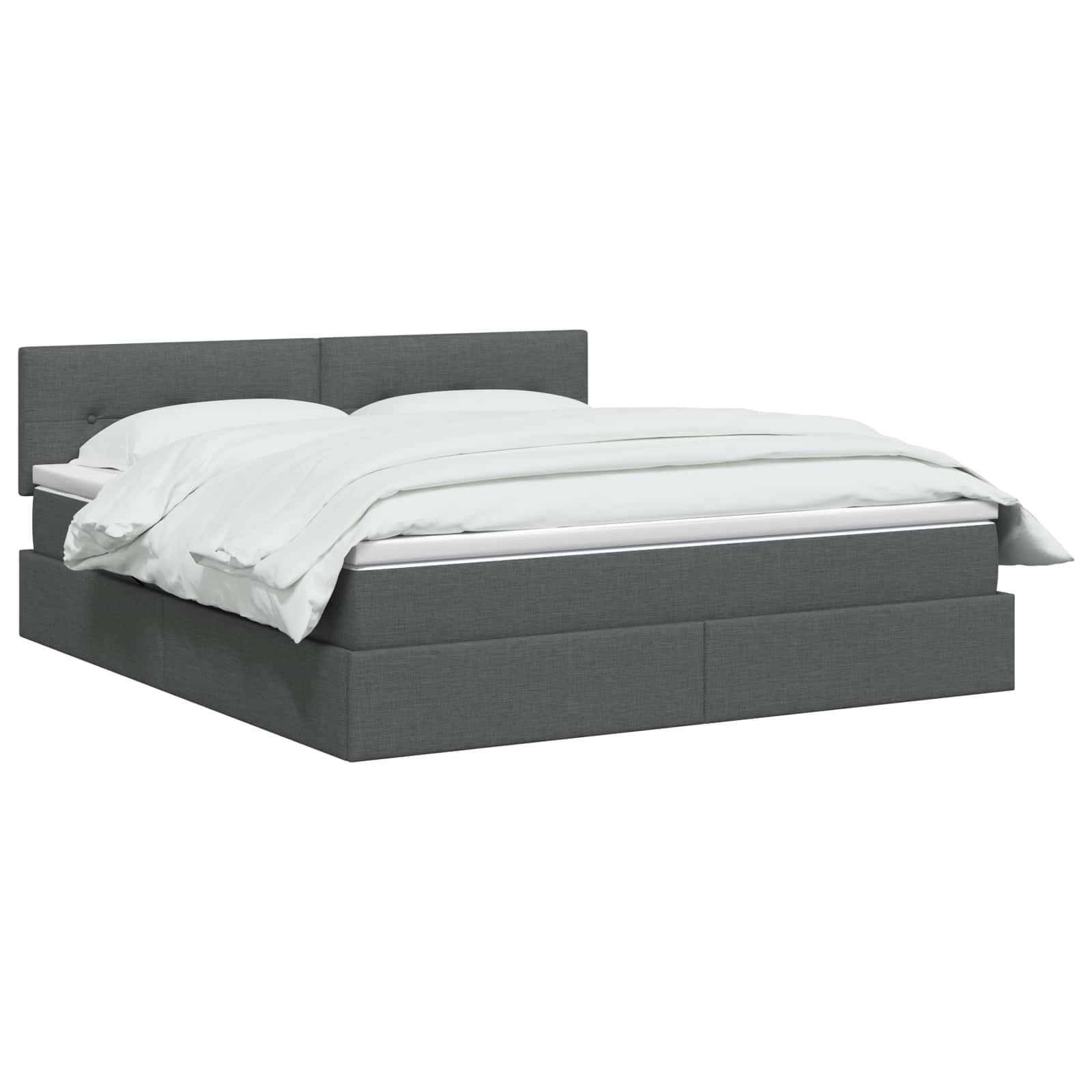 Letto con contenitore e materasso Grigio Scuro 180 x 200 cm | homemem39