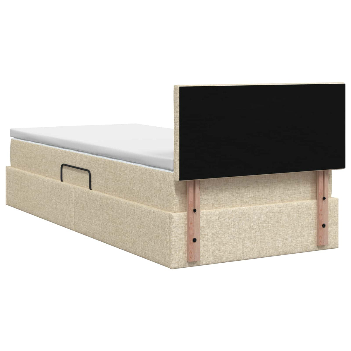 Letto con contenitore e materasso Crema 90 x 190 cm Velluto | homemem39