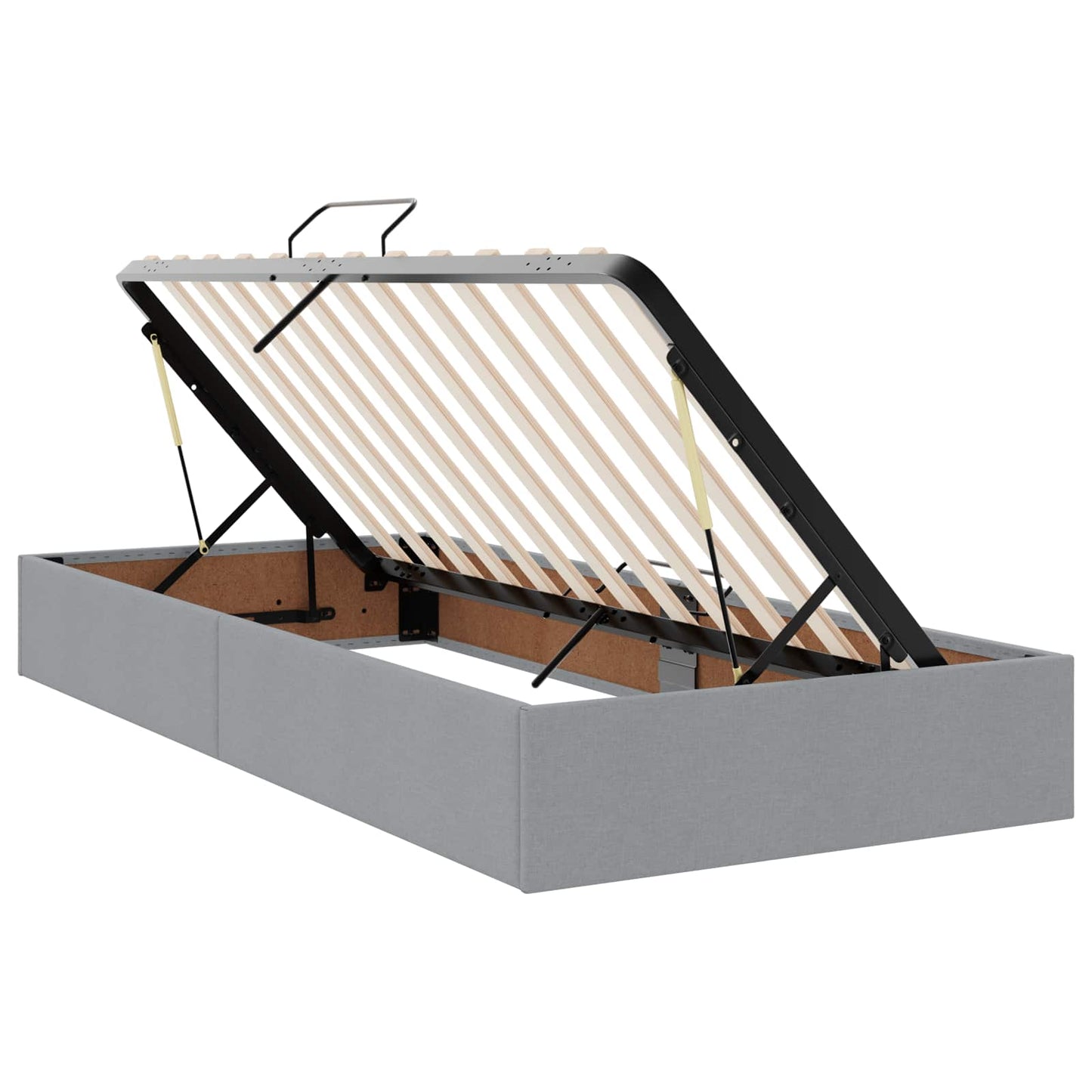 Letto con contenitore e materasso Grigio Chiaro 100 x 200 cm | homemem39