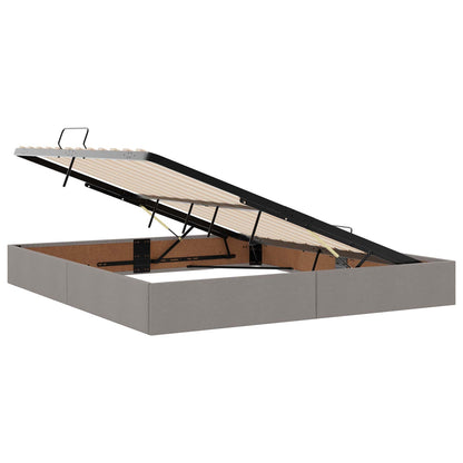 Letto con contenitore e materasso Tortora 160 x 200 cm Velluto | homemem39