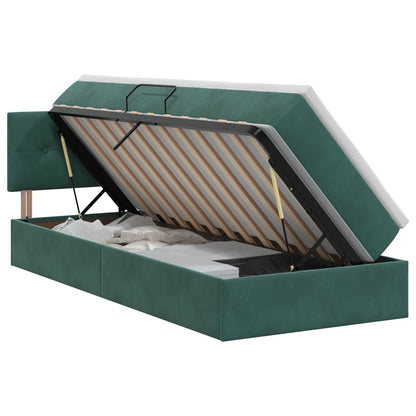 Letto con Contenitore Verde Scuro 100 x 200 cm Velluto | homemem39