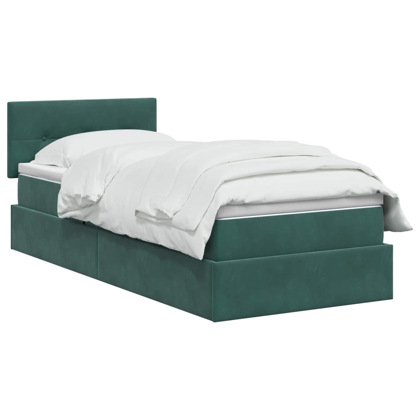 Letto con Contenitore Verde Scuro 100 x 200 cm Velluto | homemem39