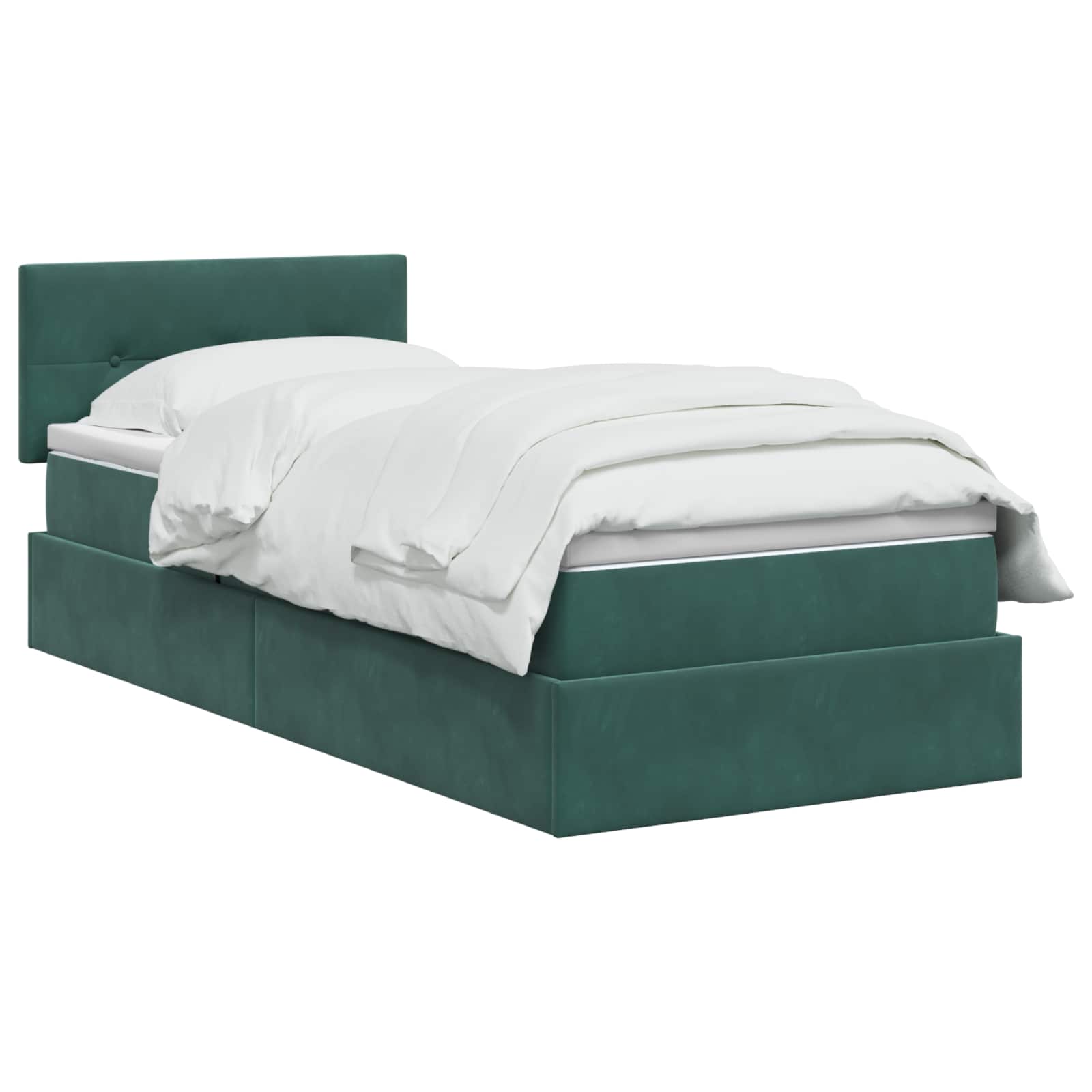 Letto con Contenitore Verde Scuro 100 x 200 cm Velluto | homemem39