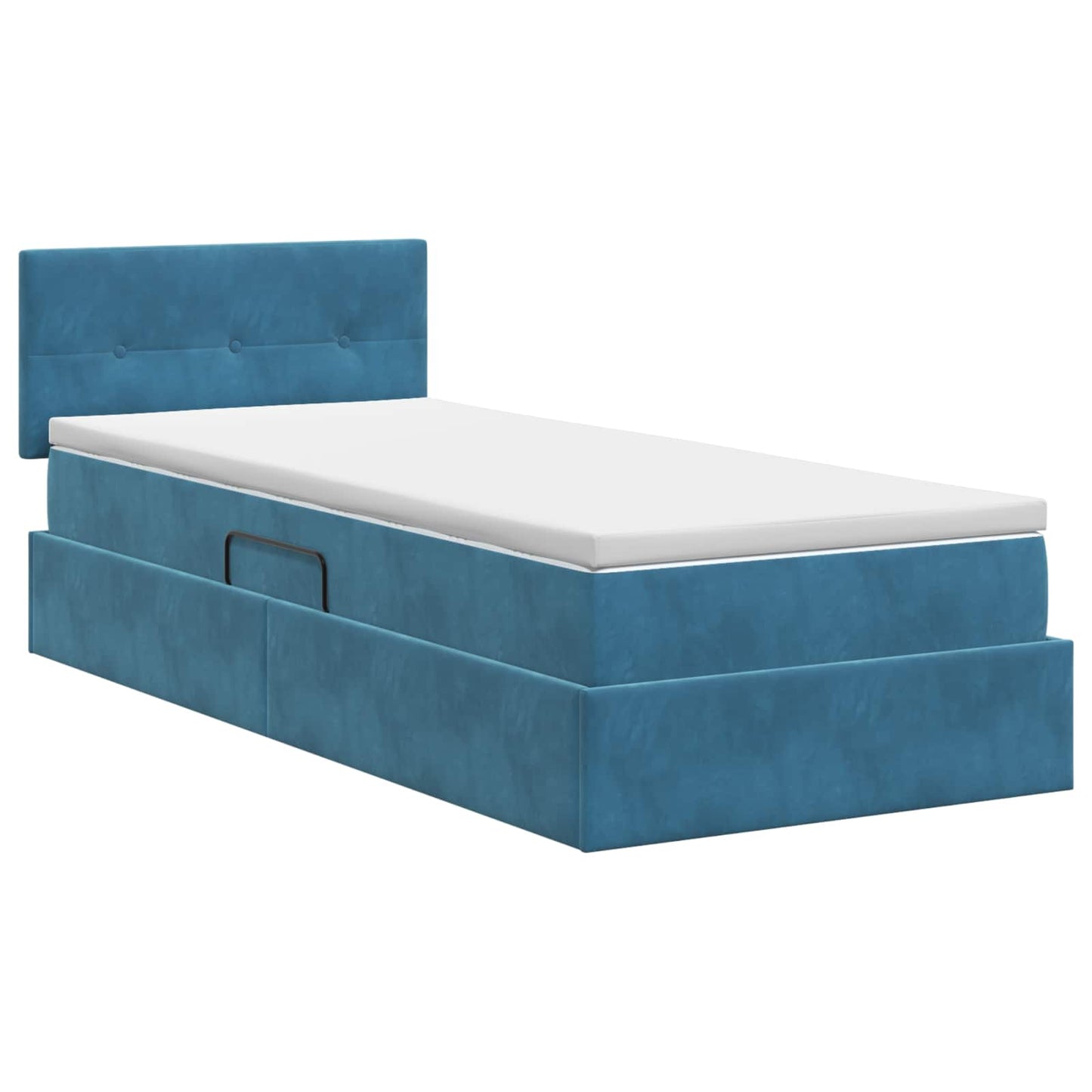 Letto con Contenitore Blu Scuro 100 x 200 cm Velluto | homemem39