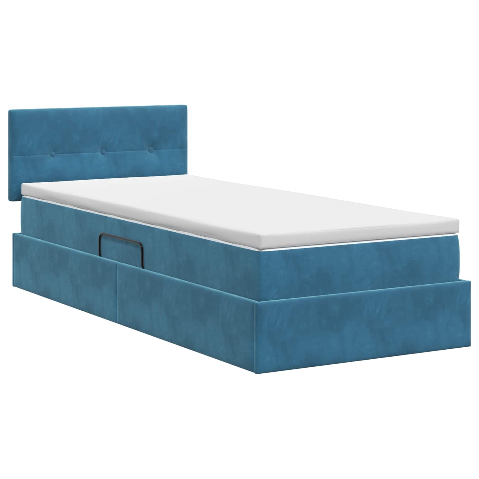 Letto con Contenitore Blu Scuro 100 x 200 cm Velluto | homemem39