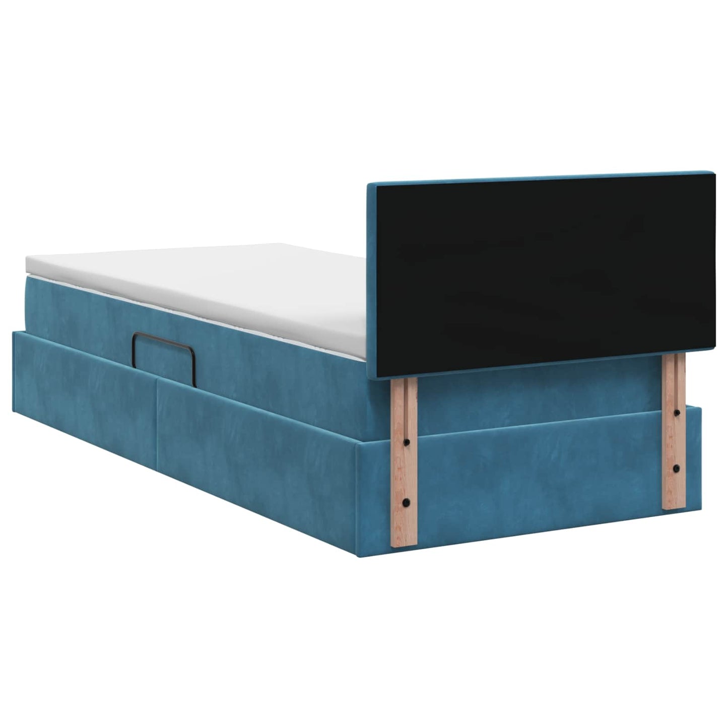 Letto con Contenitore Blu Scuro 100 x 200 cm Velluto | homemem39