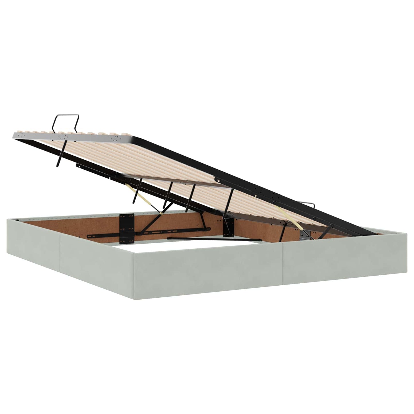 Letto con Contenitore Grigio Chiaro 180 x 200 cm Velluto