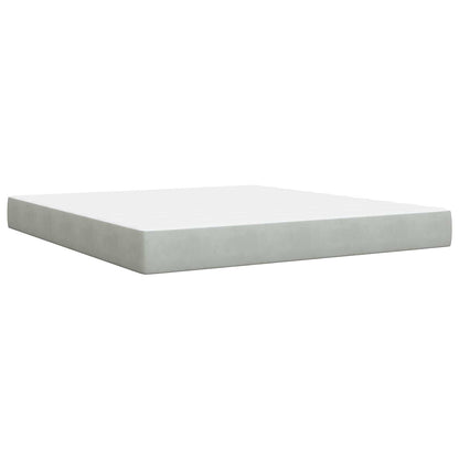 Letto con Contenitore Grigio Chiaro 180 x 200 cm Velluto