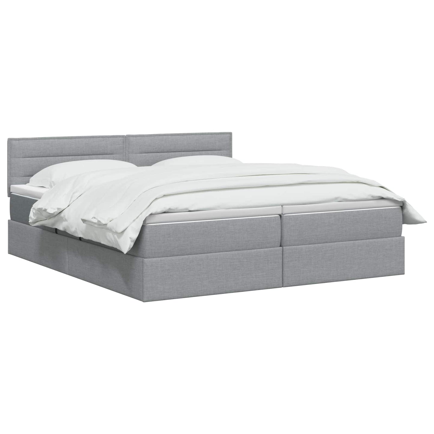 Letto con Contenitore 2 pz Grigio Chiaro Pelle Sintetica