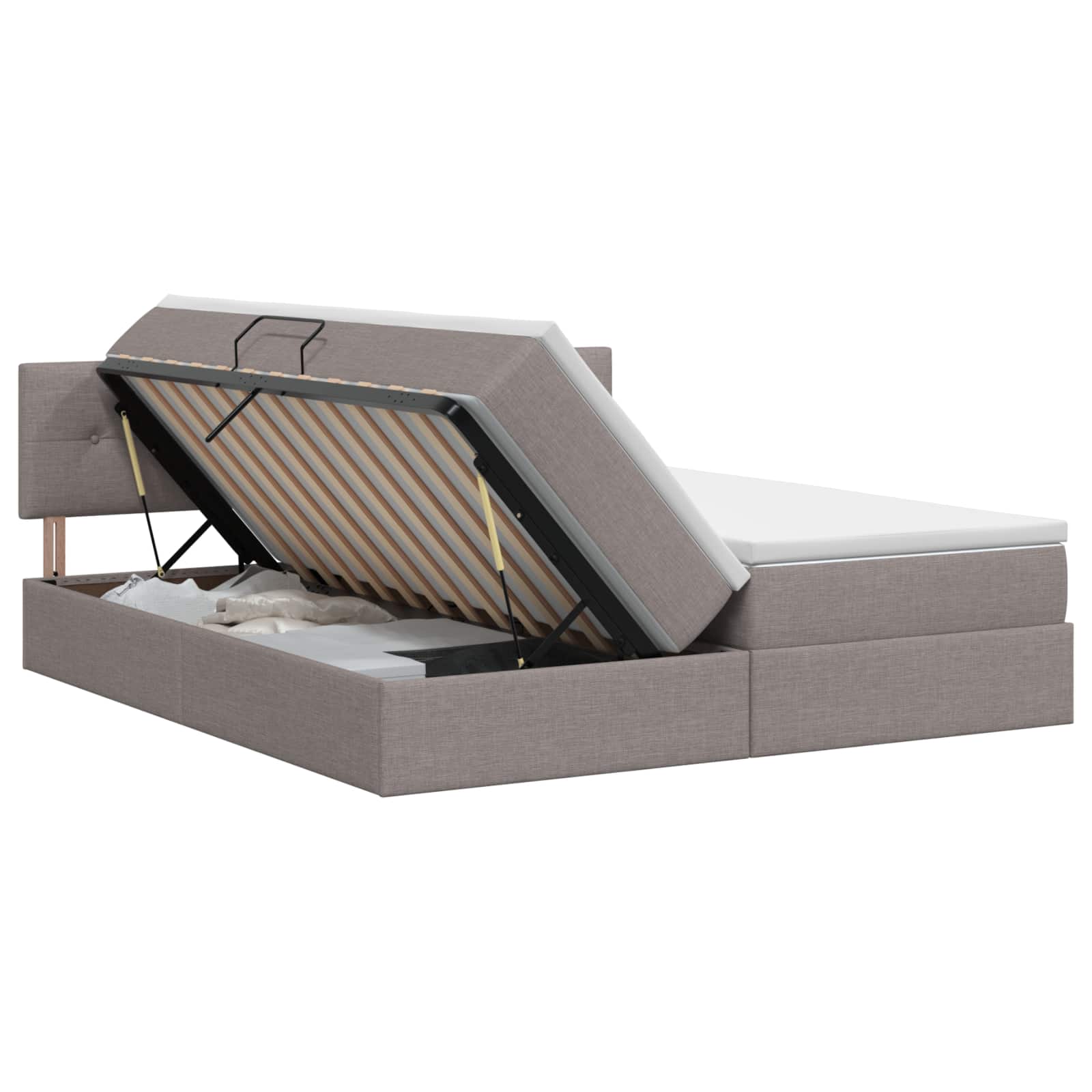 Letto con Contenitore con testiera 2 pz Tortora Pelle Sintetica | homemem39