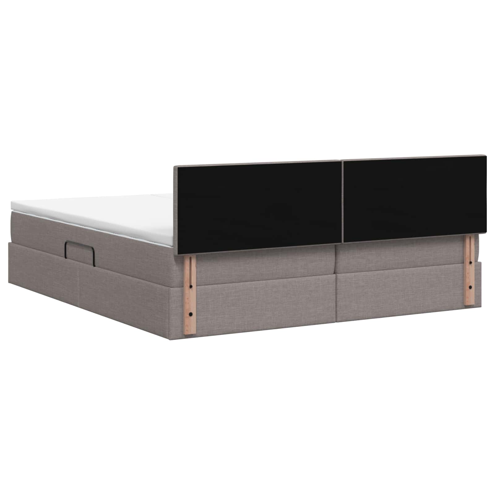 Letto con Contenitore con testiera 2 pz Tortora Pelle Sintetica | homemem39