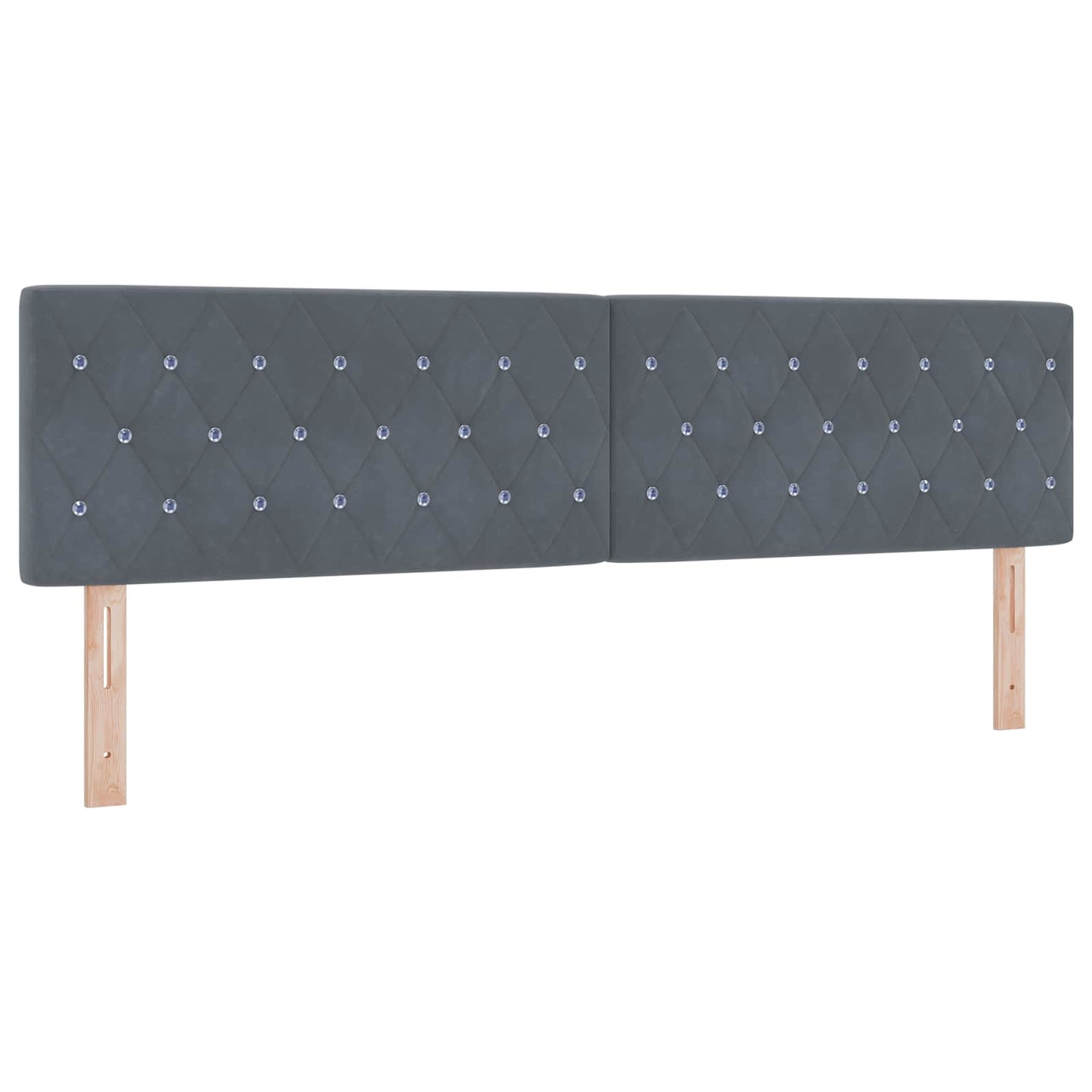 Letto con Contenitore con testiera 2 pz Grigio Scuro