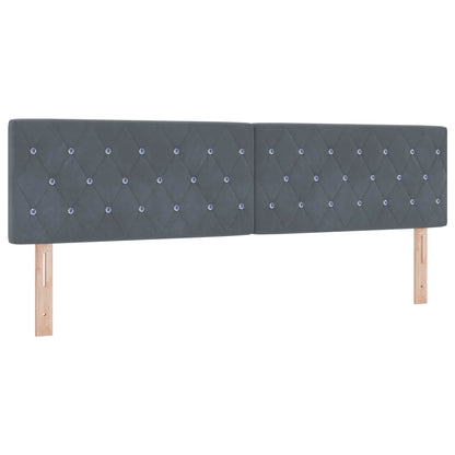 Letto con Contenitore con testiera 2 pz Grigio Scuro