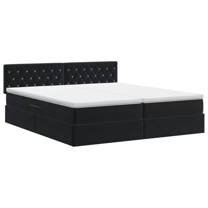 Letto con Contenitore con testiera 2 pz Nero | homemem39