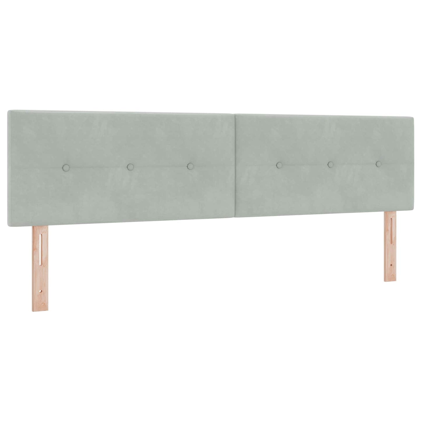 Letto con Contenitore con testiera 2 pz Grigio Chiaro